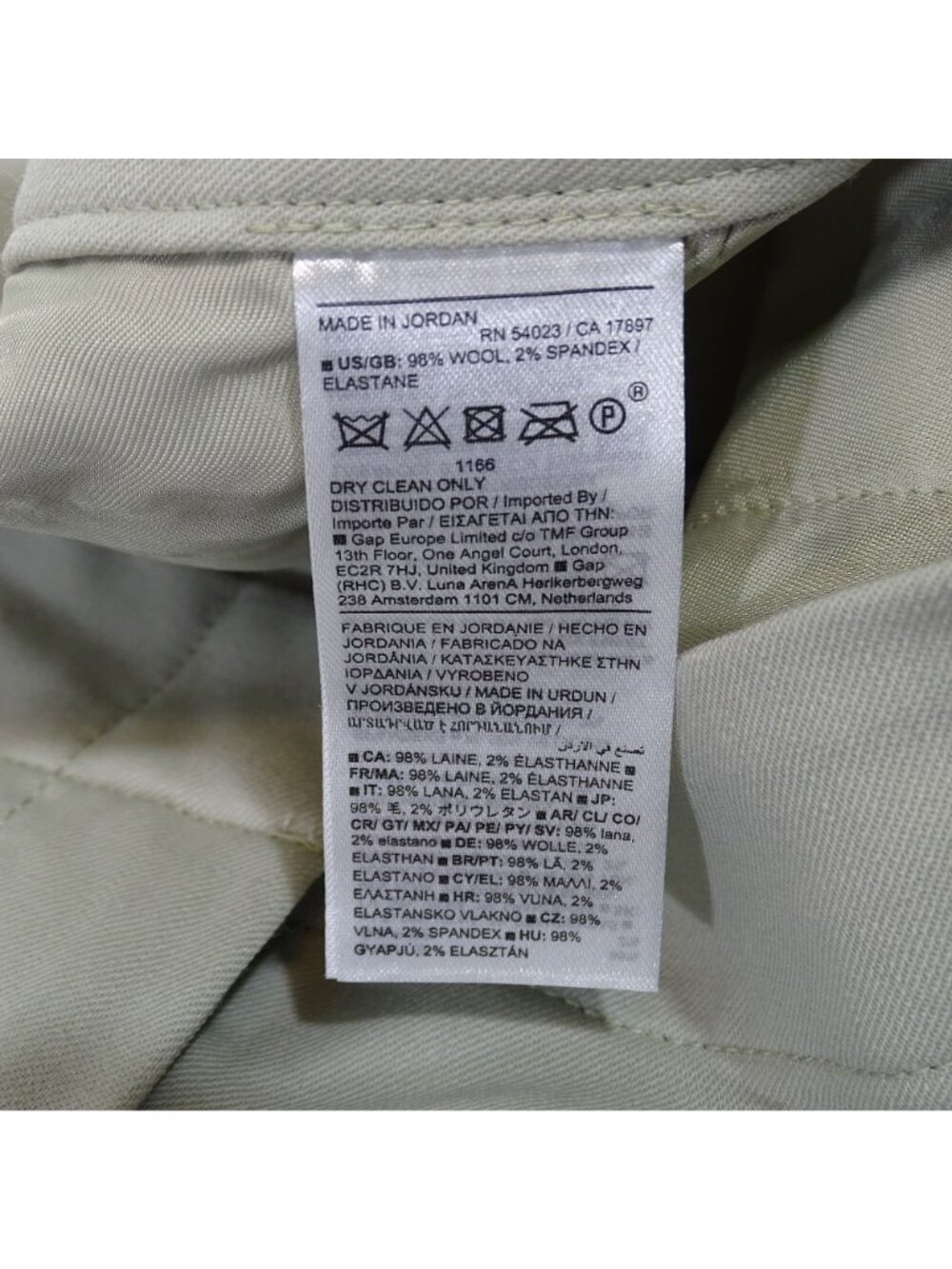 Banana Republic Women Wool Blend Wide Leg Pants Tan Size 4 Flat Front Pockets - Picture 6 of 12